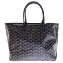GOYARD(ゴヤール) サンルイPM ネイビー PVC×レザー トートバッグ ハンドバッグ【新古品/中古】【程度S】【カラーネイビー】【取扱店舗WASTE_N...