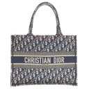 DIOR(ディオール) OBLIQUE BOOK TOTE オブリーク ブック トート ミディアム ネイビー M1296ZRIW 50-MA-0159【中古】【...