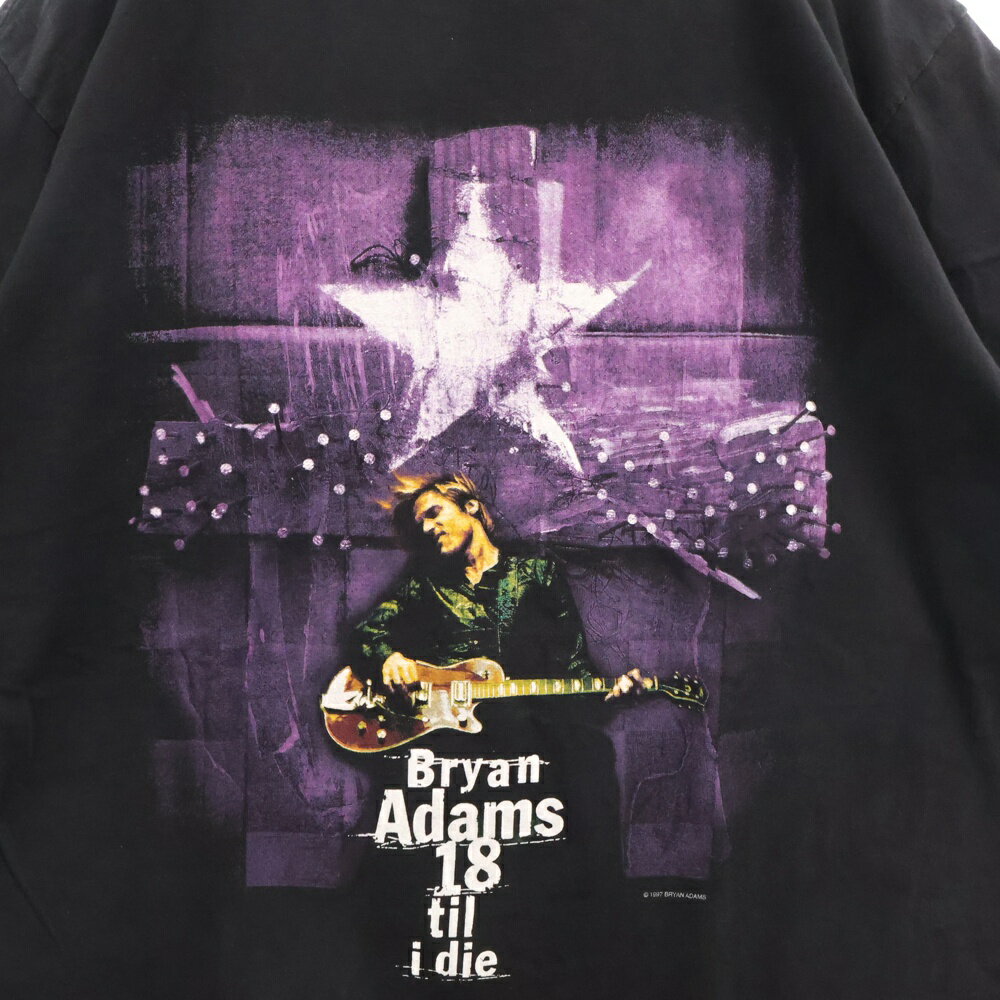VINTAGE(ヴィンテージ) 90s BRYAN ADAMS ブライヤン アダムス 両面プリント Tシャツ 半袖カットソー ブラック【中古】【程度B】【カラーブラック】【取扱店舗AWESOME原宿店】