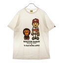 A BATHING APE(アベイシングエイプ) サイズ:M ×楽天イーグルス BABY MILO 楽天イーグルス マイロ プリント クルーネック 半袖Tシャツ カットソー ホワイト【新古品/中古】【程度S】【カラーホワイト】【取扱店舗BRING THRIFT CLOSET 幕張店】