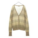 Ermenegildo Zegna(エルメネジルドゼニア) サイズ:L シルク ボーダー カーディガン ベージュ【中古】【程度B】【カラーベージュ】【オンライン...