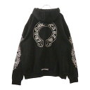 CHROME HEARTS(クロムハーツ) サイズ:XL HORSESHOE PULLOVER HOODIE ホースシュープリント アームフローラル スウェット...
