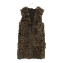 MARNI(マルニ) サイズ:36 10AW ラムレザー ムートン ファーベスト ジャケット ブラウン レディース W10GLMXI09MQYLM020【中古】...