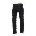 1017 ALYX 9SM(アリクス) サイズ:S ダメージ加工 スキニーフィット デニムパンツ ジーンズ ブラック【中古】【程度A】【カラーブラック】【オンライン限定商品】