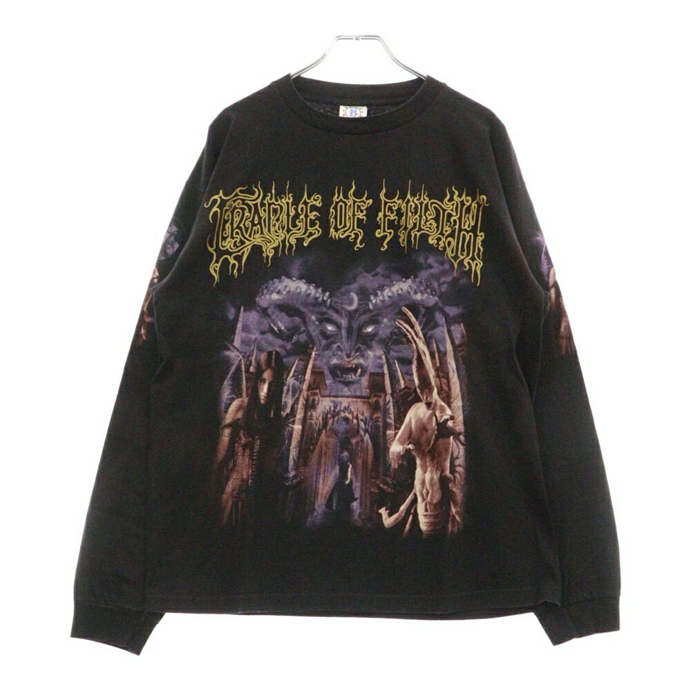 VINTAGE(ヴィンテージ) サイズ:L 00s CRADLE OF FILTH MIDIAN TORTURED L/S クレイドルオブフィルス 両面プリント Tシャツ 長袖カットソー ブラック【中古】【程度B】【カラーブラック】【取扱店舗AWESOME原宿店】
