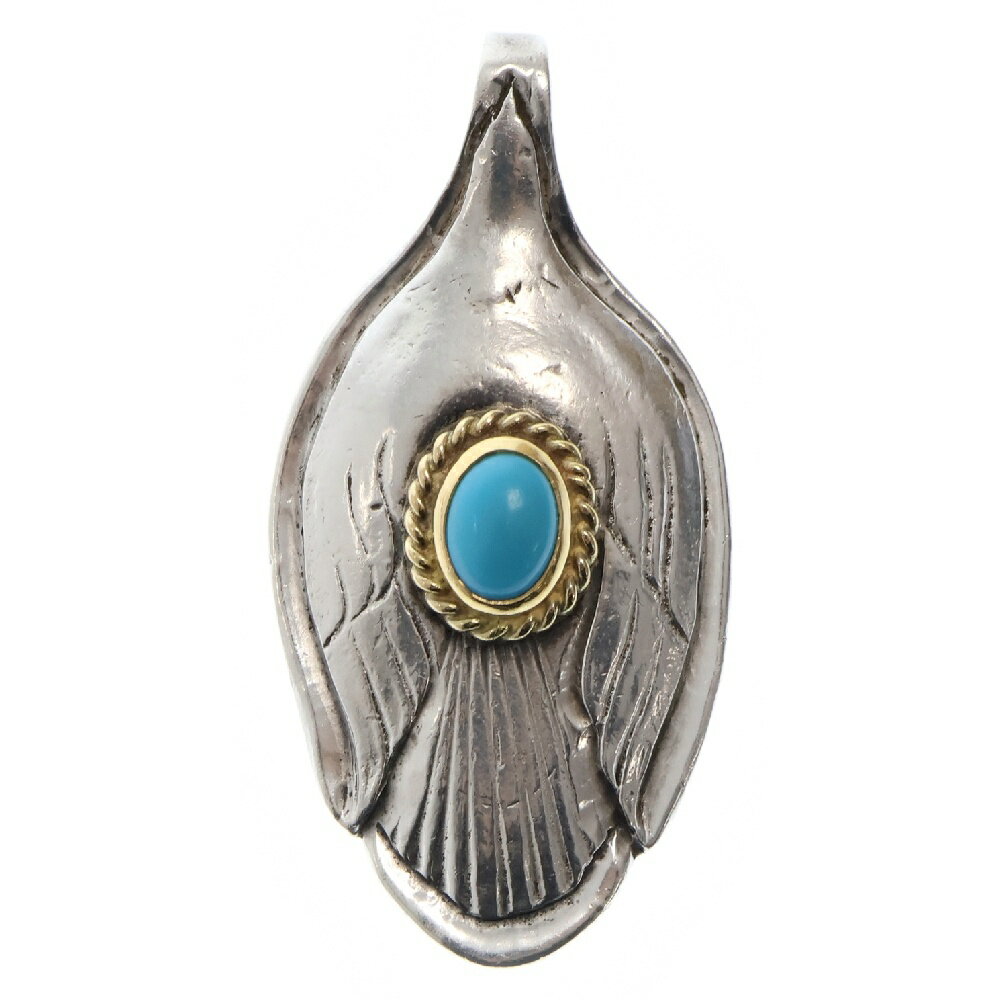 goro's(ゴローズ) 金縄ターコイズ付きスプーン ペンダントトップ シルバー/ゴールド【中古】【程度B】..