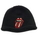 CHROME HEARTS(クロムハーツ) BEANIE / リップ&タンレザーパッチビーニー ニットキャップ 帽子【中古】【程度B】【カラーブラック】【取扱店...