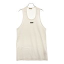 FEAR OF GOD(フィアオブゴッド) サイズ:M 24SS RIBBED TANK ラバーロゴ リブド タンクトップ ノースリーブ カットソー ホワイト ...