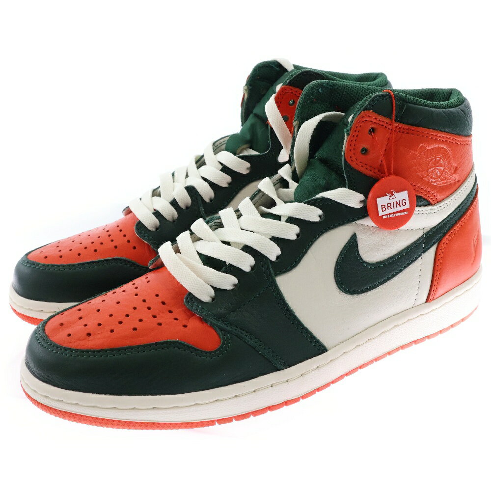 NIKE(ナイキ) サイズ:28.0cm SoleFly Air Jordan 1 Retro High Art Basel Sail エアジョーダン1 ハイ ハイカットスニーカー US10/28cm【新古品/中古】【程度S】【カラーオレンジ】【取扱店舗BRING KICKS】