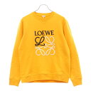 LOEWE(ロエベ) サイズ:M アナグラムエンブロイダリークルーネックスウェットトレーナー イエロー H526341XA1【中古】【程度B】【カラーイエロー】...