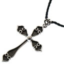 CHROME HEARTS(クロムハーツ) LRG SPADE CROSS ラージスペードクロスペンダント Wボロチップ レザーブレイドネックレス シルバー【中古】【程度B】【カラーシルバー】【取扱店舗BRING仙台店】(4)