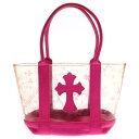 CHROME HEARTS(クロムハーツ) TOTE MINI VINYL トートミニ クロスパッチ ビニール レザートートバッグ クリア/ピンク【中古】【程度B】【カラーマルチカラー】【取扱店舗BRING札幌店】(4)