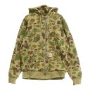 SUPREME(シュプリーム) サイズ:M 09AW Thermal Zip Up ダックカモ総柄 サーマル裏地ジップアップパーカー【中古】【程度B】【カラーグ...