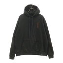 CHROME HEARTS(クロムハーツ) サイズ:L SWTSHRT PLVR 袖ロゴプリントプルオーバーパーカー ブラック/ブラウン【中古】【程度B】【カラーブラック】【取扱店舗原宿】