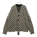 we11done(ウェルダン) サイズ:M Jacquard Logo Cardigan WD-KC9-20-184-U-IV 総柄ロゴ オーバーサイズ カーデ...