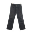CHROME HEARTS(クロムハーツ) サイズ:30 DNM PANTS BLK ホースシューボタンフライ フレアニーデニムパンツ レディース ブラック【中...