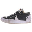NIKE(ナイキ) サイズ:US8/26cm ×sacai BLAZER LOW IRON GREY サカイ ブレーザー ローカットスニーカー グレー US8/26cm DD1877-002【中古】【程度B】【カラーグレー】【オンライン限定商品】(4)