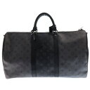 LOUIS VUITTON(ルイヴィトン) モノグラム エクリプス キーポル バンドリエール50 ハンド ボストンバッグ ブラック/グレー M45392 RFI...