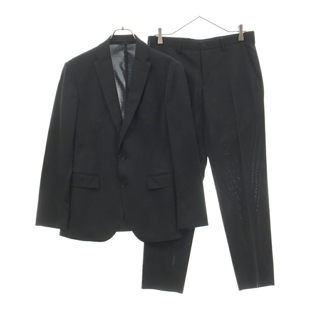 JOSEPH HOMME(ジョセフオム) サイズ:46 ポリエステル 2B アンコンジャケット ノータック スラックスパンツ ブラック 437980/7010844【中古】【程度B】【カラーブラック】【取扱店舗BRING福岡天神店】
