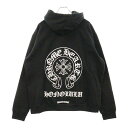 CHROME HEARTS(クロムハーツ) サイズ:L SWTSHRT PLVR LTD ホノルル限定ホースシュープリントプルオーバーパーカー ブラック【新古品...