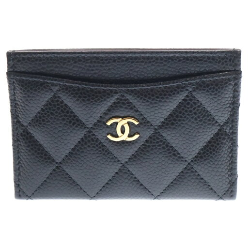 CHANEL(シャネル) クラシック カードケース ココマーク ブラック キャビアスキン ゴールド金具【中古】【程度A】【カラーブラック】【取扱店舗BRINGアメリカ村店】 CHANEL(シャネル) クラシック カードケース ココマーク ブラック キャビアスキン ゴールド金具【中古】【程度A】【カラーブラック】【取扱店舗BRINGアメリカ村店】