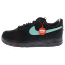 NIKE(ナイキ) サイズ:28.0cm ×TIFFANY&CO AIR FORCE 1 LOW 1837 BLACK ティファニー エアフォース1 ローカットスニーカー ブラック/ブルー US10/28cm DZ1382-001【新古品/中古】【程度S】【カラーブラック】【取扱店舗BRING KICKS】