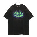 VINTAGE(ヴィンテージ) サイズ:L 90s Hole use once and destroy ホール バンド半袖Tシャツ クルーネックカットソー ブラ...