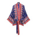 GUCCI(グッチ) サイズ:50 Paisley Silk Kimono Robe ペイズリー シルク 着物ローブ コート ブルー/レッド 538618 Z669D【中古】【程度A】【カラーブルー】【取扱店舗BRING京都河原町店】