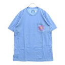 CHROME HEARTS(クロムハーツ) サイズ:L CH T-SHRT LTD マイアミ限定バックホースシュープリント 半袖Tシャツ カットソー ブルー【新...