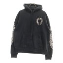 CHROME HEARTS(クロムハーツ) サイズ:M HORSESHOE PULLOVER HOODIE ホースシュープリント アームフローラル スウェットプ...