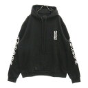 CHROME HEARTS(クロムハーツ) サイズ:L SWTSHRT PLVR 袖ロゴプリントプルオーバーフーディ パーカー ブラック【新古品/中古】【程度S...