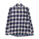 SOPHNET.(ソフネット) サイズ:L 11AW FLANNEL CHECK SHIRT ロゴ刺繍 コットン フランネルチェック ボタンダウン 長袖シャツ ...