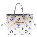 LOUIS VUITTON(ルイヴィトン) サイズ:GM 沖縄限定 モノグラムネヴァーフルGMトートバッグ M23018 ホワイト/ブルー 扇子/スカーフ付き ...