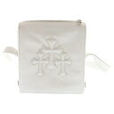 CHROME HEARTS(クロムハーツ) PLUG セメタリークロスパッチレザーショルダーバッグ ホワイト【新古品/中古】【程度S】【カラーホワイト】【取扱店...