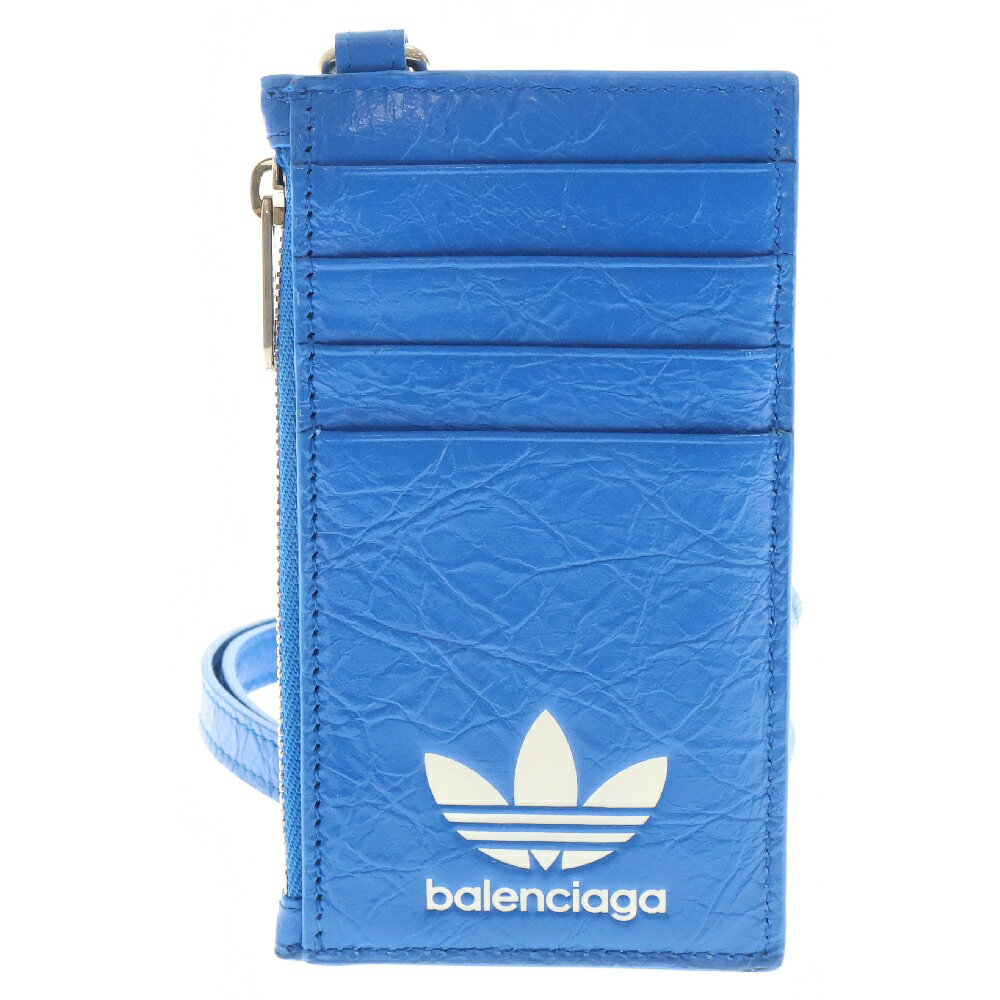 BALENCIAGA(バレンシアガ) ×adidas アディダス フラグメントケース カードケース ストラップ付き ブルー 721894 4391【中古】【程度A】【カラーブルー】【取扱店舗BRING渋谷ANNEX店】