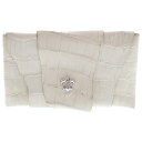 CHROME HEARTS(クロムハーツ) WHT ALLIGTR RHODM PLATED SLV HRDWR BAG BS FLR フラップ 折りたたみクラッチバッグ アリゲーター BSフレア ホワイト【中古】【程度B】【カラーホワイト】【取扱店舗OneStyle新宿店】(4)