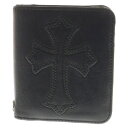 CHROME HEARTS(クロムハーツ) DR DIGIACOMO ディジャコモ クロスパッチグロメット付きレザー二つ折り財布【中古】【程度A】【カラーブラック】【取扱店舗OneStyleプロペラ通り店】(4)