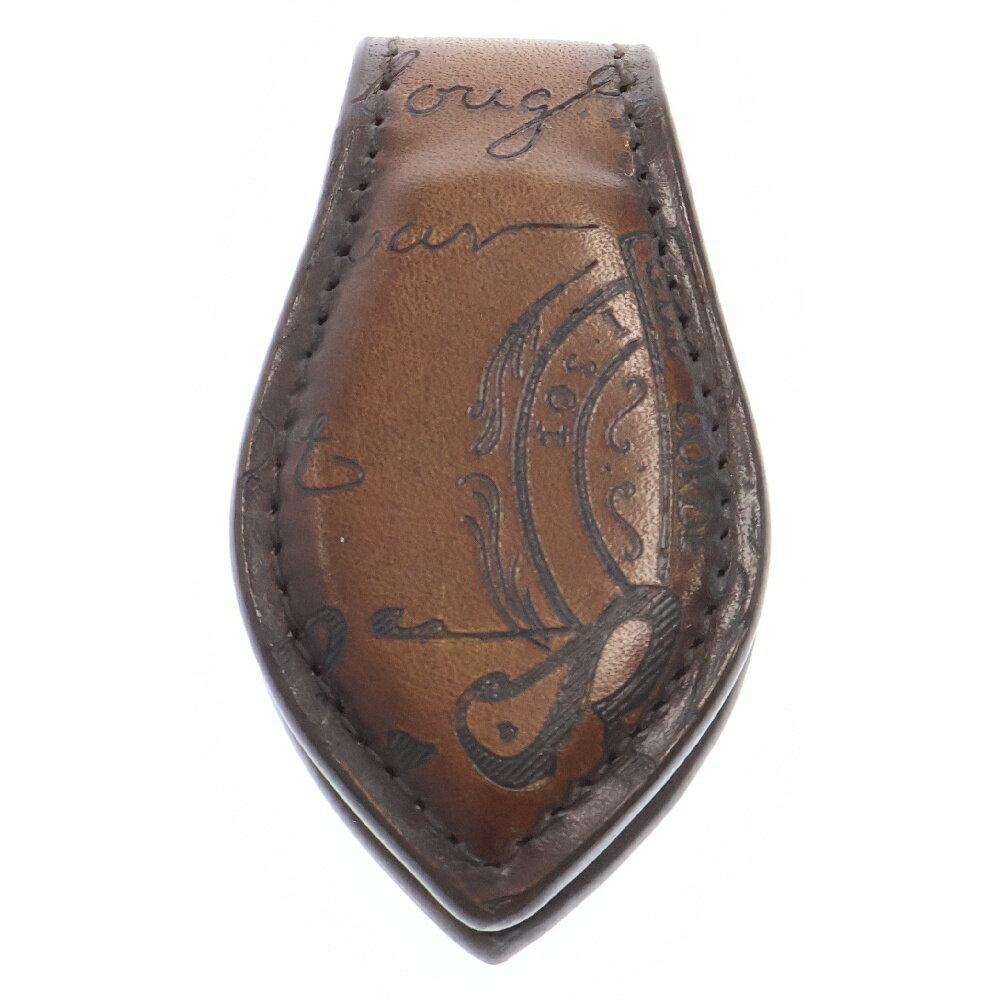Berluti(ベルルッティ) カリグラフィ マネークリップ コンパクト ブラウン【中古】【程度A】【カラーブラウン】【取扱店舗BRING京都河原町店】
