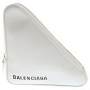 BALENCIAGA(バレンシアガ) トライアングル セカンドバック ホワイト クラッチバッグ ポーチ レザー 476976【中古】【程度A】【カラーホワイト】【オンライン限定商品】