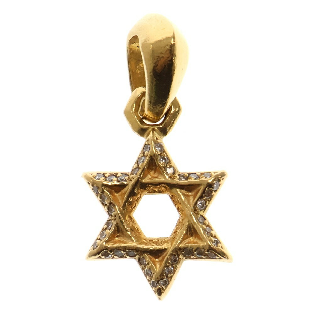 CHROME HEARTS(クロムハーツ) 22K STAR OF DAVID P/DMND スターオブダビデチャーム PAVEダイヤ ゴールドネックレストップ ゴールド【中古】【程度B】【カラーゴールド】【取扱店舗AWESOME原宿店】