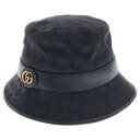 GUCCI(グッチ) サイズ:L GGキャンバス フェドラハット バケットハット 帽子 ブラック 576587【中古】【程度A】【カラーブラック】【取扱店舗BR...