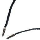 CHROME HEARTS(クロムハーツ) LEATHER BRAID スクロールレザーブレード ネックレス ブラック/シルバー【中古】【程度B】【カラーシルバ...