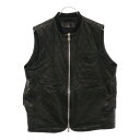 CHROME HEARTS(クロムハーツ) サイズ:M パパ バッククロスパッチキルティングベスト ブラック【中古】【程度B】【カラーブラック】【取扱店舗One...