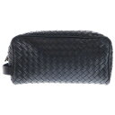 BOTTEGA VENETA(ボッテガヴェネタ) イントレチャート レザークラッチバッグ ブラック【中古】【程度B】【カラーブラック】【オンライン限定商品】