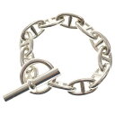 HERMES(エルメス) サイズ:11LINK Chaine d'Ancre GM シェーヌダンクル 11コマ チェーンブレスレット シルバー【新古品/中古】【...