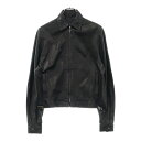 CHROME HEARTS(クロムハーツ) サイズ:S ダガージップアップ レザージャケット レディース【中古】【程度B】【カラーブラック】【取扱店舗OneSt...