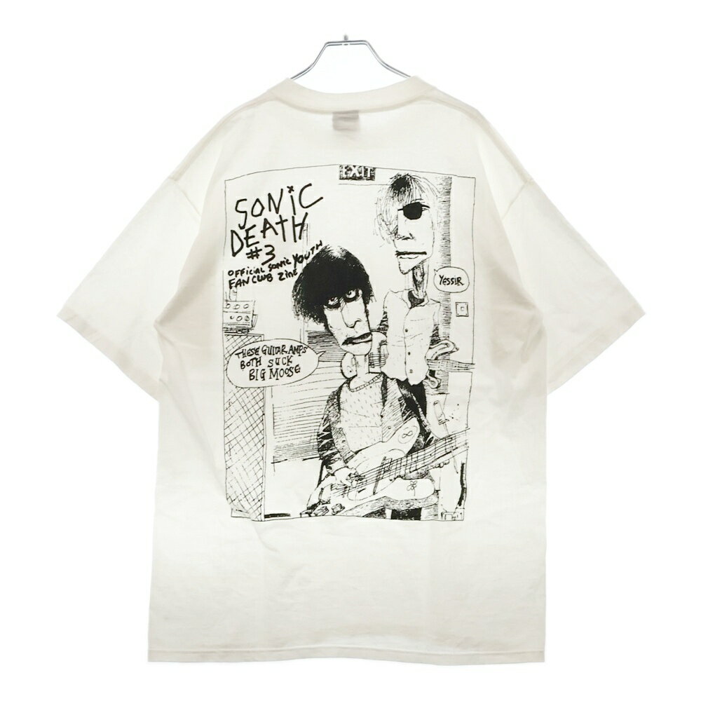 VINTAGE(ヴィンテージ) サイズ:XL 90s VINTAGE BROOKUM SONIC YOUTH SONIC DEATH 1599 PO BOX TEE ヴィンテージ ソニックユース 両面プリント半袖カットソー 半袖Tシャツ シングルステッチ【中古】【程度B】【カラーホワイト】【取扱店舗AWESOME原宿店】