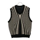 STUSSY(ステューシー) サイズ:M PSYCHEDELIC CHECK VEST サイケデリックチェックベスト ニットベスト ブラック【中古】【程度A】【...