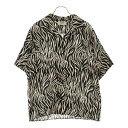 CELINE(セリーヌ) サイズ:39 20SS ゼブラ柄 オープンカラー半袖シャツ レディース ブラック/ホワイト 2C036843H【中古】【程度B】【カラーブラック】【取扱店舗BRING京都河原町店】