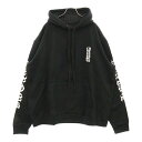 CHROME HEARTS(クロムハーツ) サイズ:XL SWTSHRT PLVR 袖ロゴプリントプルオーバーフーディ パーカー ブラック【新古品/中古】【程度...
